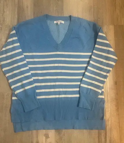 Workshop Republic Clothing Sz Sm Striped V-Neck Pullover Sweater