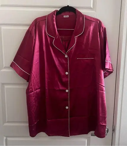 Matching Pajama Set Red Burgundy Size 2X