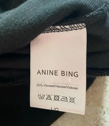 ANINE BING black velour sweatshirt