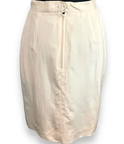 Ralph Lauren Vintage  Purple Label Off White Silk Skirt