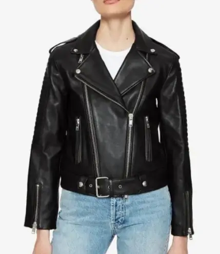 ANINE BING Cassidy black leather jacket