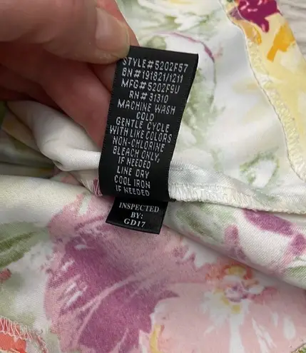 I.N. Studio Pink, Red, Green, Yellow, Cream Floral Sleeveless Mini Dress Size 4P Pink