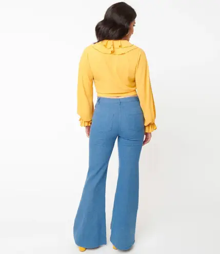 Unique Vintage Light Indigo Denim Majors Flare Jeans NWT | SMALL |