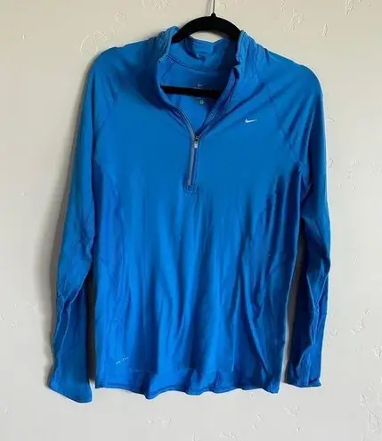 Nike  dri-fit women’s quarter zip blue long sleeve size large