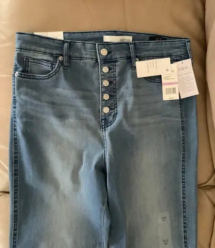 Ella Moss Crystal Super High Waist Skinny Cropped Jeans