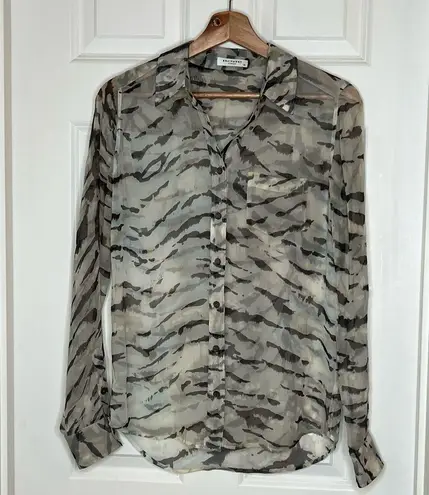 Equipment Femme Silk Tiger Print Button Down | Size: XS