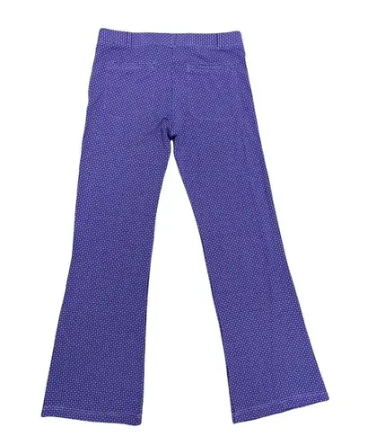 Betabrand Yoga Pants Straight Leg Blue Periwinkle pink Pattern Print Size M