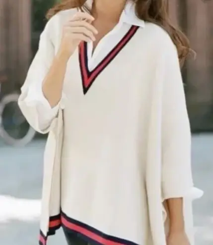 Tuckernuck Camden Sweater Poncho EUC One Size Preppy Academia