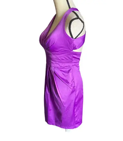 Bisou Bisou Stunning purple satin like semi formal dress