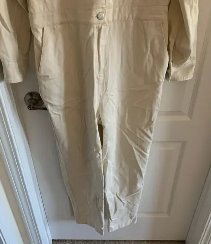 Sandy Liang Women’s 2 x TARGET Cream Long Sleeve Jumpsuit Painter’s Boiler Suit
