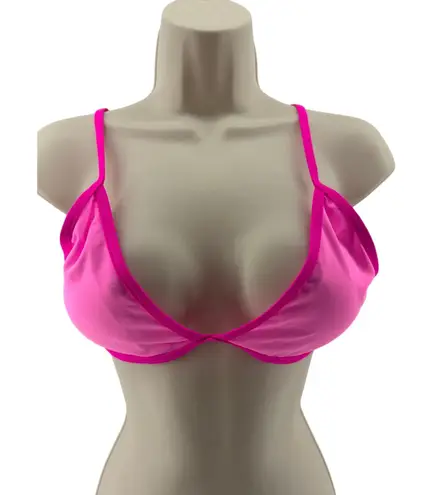 Two Tone Bright Pink String Bikini Set Womens Small