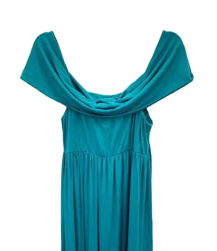 Rachel Pally  Midsummer Maxi Dress Size Large Laguna Teal New NWT Stretch Coastal