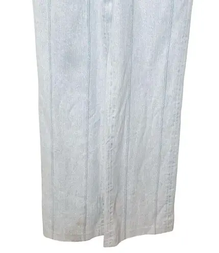 Adam Lippes Denim Jumpsuit Sleeveless Light Blue Acid Wash Womens Size 2