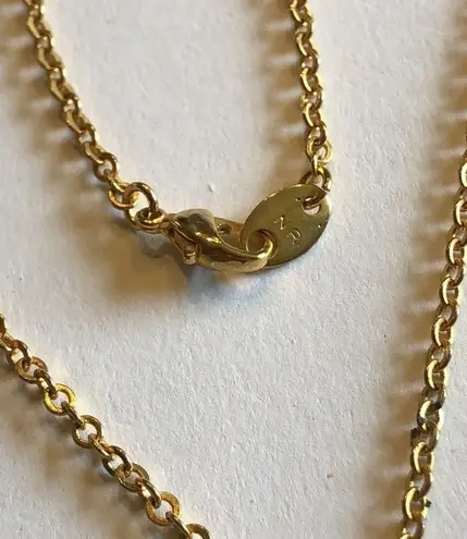 Vintage Gold Tone Avon CZ Citrine Rhinestone Locket Pendant Necklace