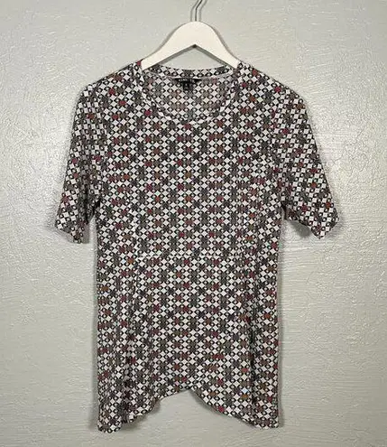 Kerrits Women S White Black Poppy Deco Bits Crossrail Tunic Split Hem Equestrian