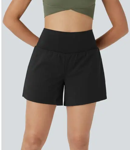 Halara Super High Waisted Pilates Yoga Active Shorts 5'' Longer Length Black L