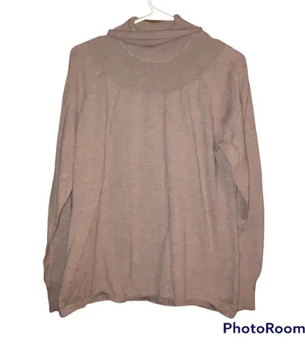 Woolrich Woman’s Beige Casual Basic Neutral Turtleneck Lightweight Sweater