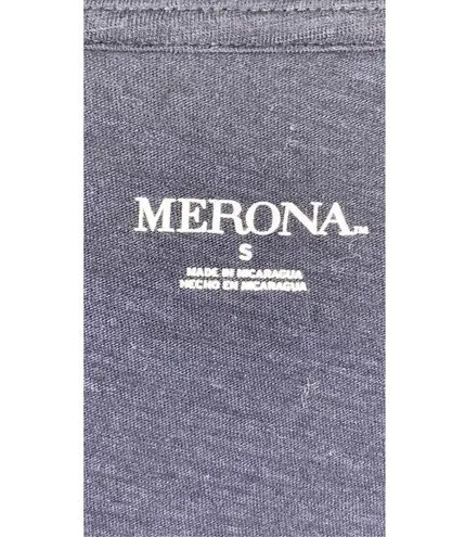 Merona  Women's Cotton V-Neck Short Sleeve T-Shirt Navy Blue Size Small