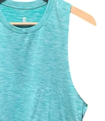 Born Primitive NEW Elevate High Neck Racerback Muscle Tank in Teal Size XXL