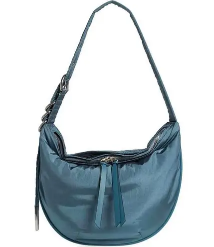 Rag and Bone  Mini Spire Nylon Hobo Bag BLUE SILVER HARDWARE - Image 2