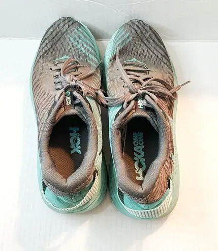 Hoka One One Rincon Women’s Charcoal Gray, Aqua Sky Trainer Sz 8.5 Used See Dsx