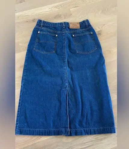 Ralph Lauren  Vintage Denim Midi Pencil Skirt size 14