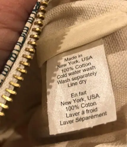 🔵 SALE 3/$25 MAPTOTE COTTON ZIPPERED STASH MINI POUCH I LOVE BROOKLYN White