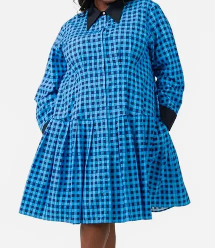 NWT De Loreta Check Prep Midi Dress Size Large