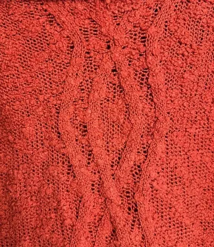 Anthropologie  Moth orange/red cowl neck sweater button detail size XS