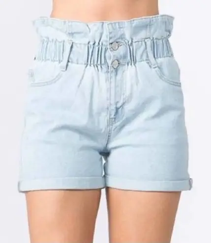American Bazi High Waisted Paperbag Denim Shorts M