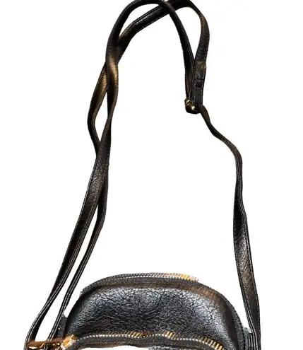 NWT AFKOMST Crossbody Purse Laser Cut Detail Tassel Gold