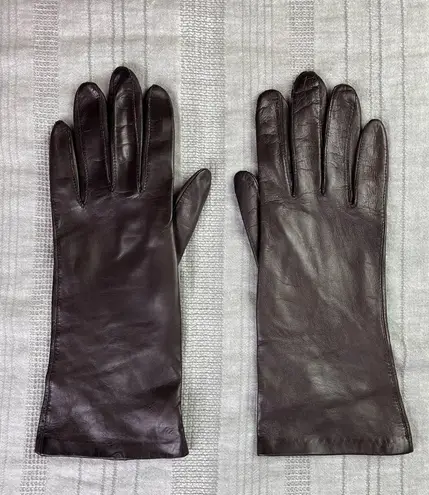 Lord and Taylor  Brown Silk Lined Gloves