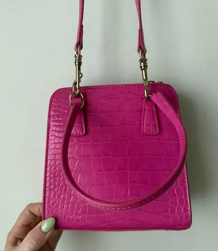 Poppy Lissiman Crikey BB Faux Croc Top Handle Mini Bag in Hot Pink