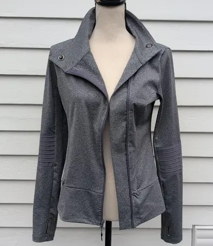Mondetta Gray Asymmetrical Zip Up Jacket