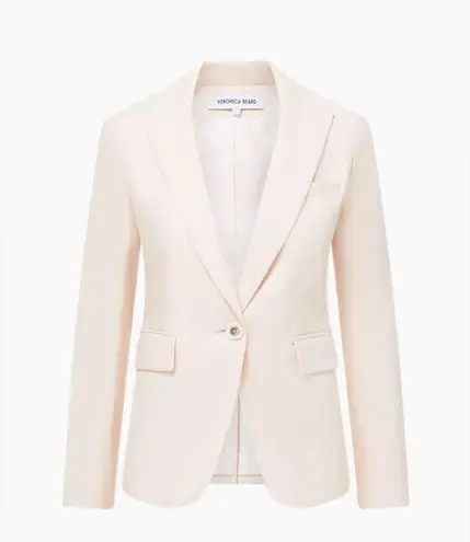 Veronica Beard Cutaway Linen-Blend Dickey Jacket, Size 2, $648