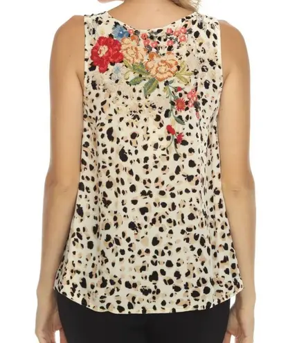 Johnny Was silk blend Velvet Swing Tank Top Boho NEW