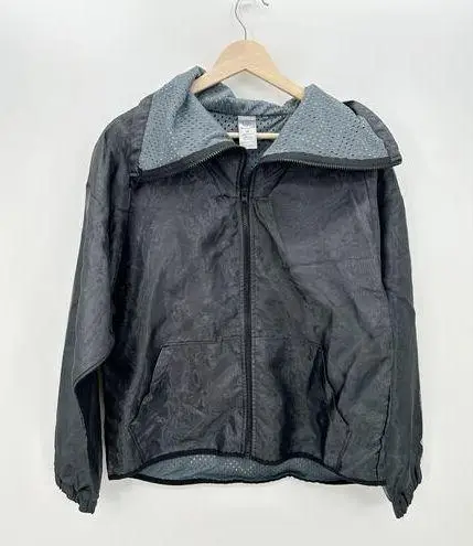 C9 Champion Champion C9 Black Metallic Full Zip Jacket High Collar Lightweight Women Medium
