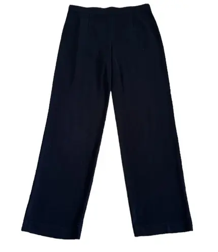 Misook Black Wide Leg Knit Pant Elastic Waist size XL