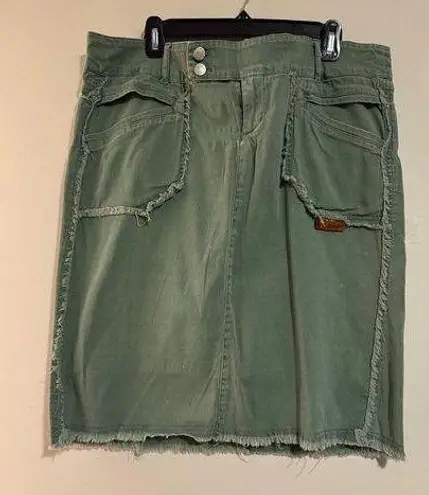 EUC Torrid x Kikgirl Vintage Y2K Green & Brown Denim Skirt size 19