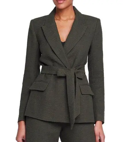 L'Agence NWT Jordana Wrap Belted Blazer Army Green S