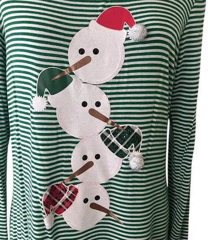 Rebecca Malone Vintage Women’s Snowman Christmas Long Sleeve Top