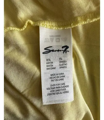 Seven7 New Seven 7 Flutter Short Sleeve Tie Front T-Shirt Top Sunshine Yellow Size XL