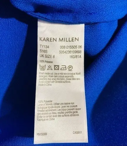 Karen Millen Blue Cut Out Shoulder Top