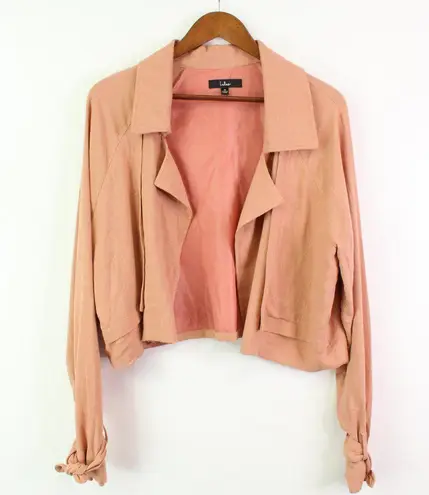 Lulus Positively Chic Mauve Cropped Blazer Size M Pink Size M