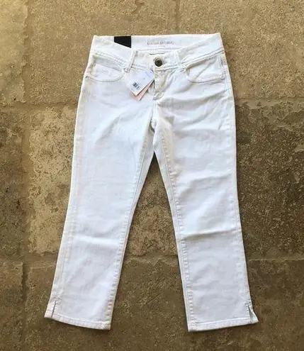 Banana Republic  NWT White Cropped Zipper Jeans