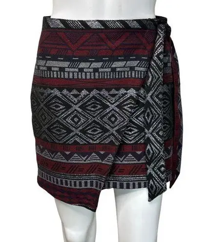 Outback Red Express Skirt Women 0 Gray Red Tribal Pencil Straight Skirt Mini Career Casual