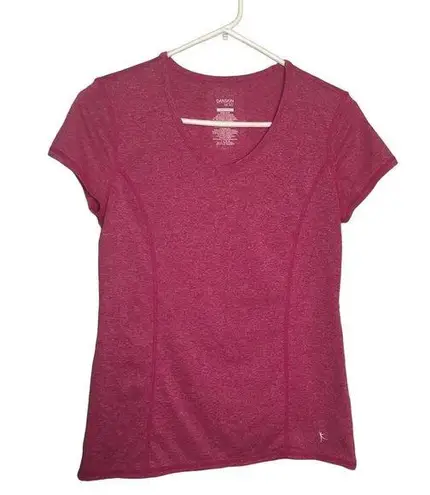 Danskin  Now Womens Pink Semi-fitted V-neck  Sz S