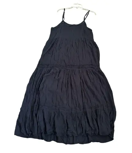 Lulus Favorite of the Day Tiered Maxi Dress Women XL Lined Black Boho Beach