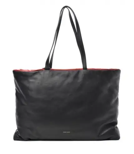 Mansur Gavriel Reversible Pillow Leather Tote Bag Black