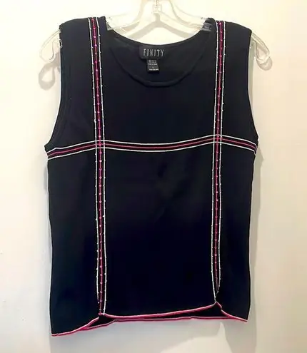 infinity Vintage- 1990’s career shirt for suit cropped by pink and black L